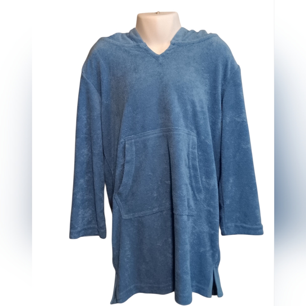 Cozy Blue Hooded Swim Coverup for Kids